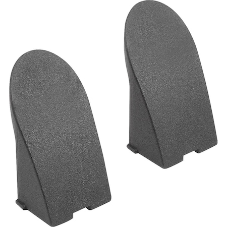 Kipp End Cap for handle, Form:B, Thermoplastic Black, Pu=2 K0244.3